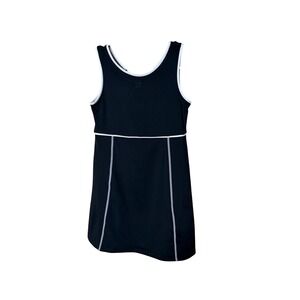 Tommy Bahama Active Girls Black White Tennis Dress Keyhole Back Size L 10-12